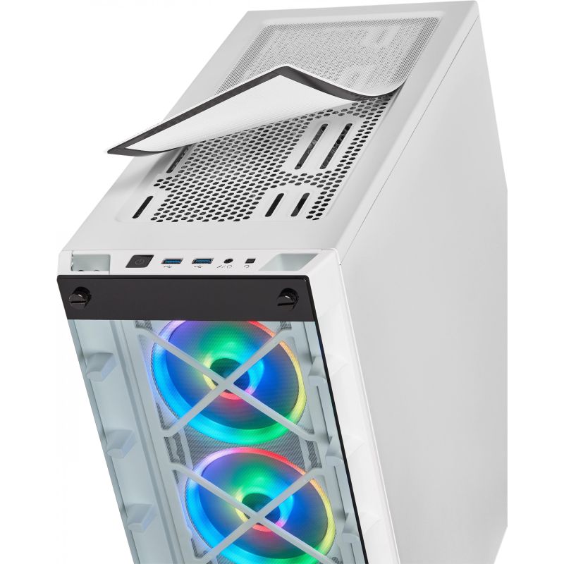 Kasë CORSAIR Midi Crystal 465X Tempered Glass Smart Case (W) – Bardhë - Figura 2