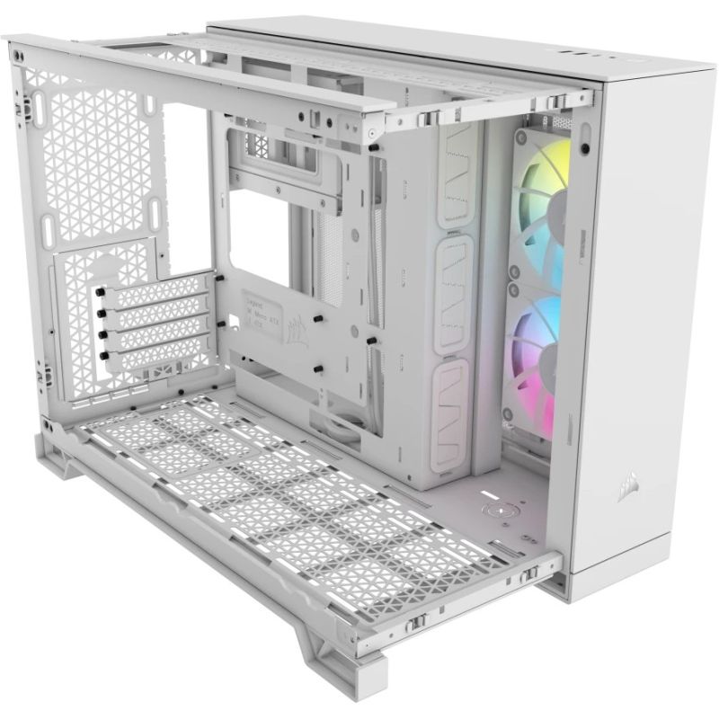 Kasë Corsair 2500X RGB White Midi Tower mATX Gaming Case – Bardhë - Figura 2