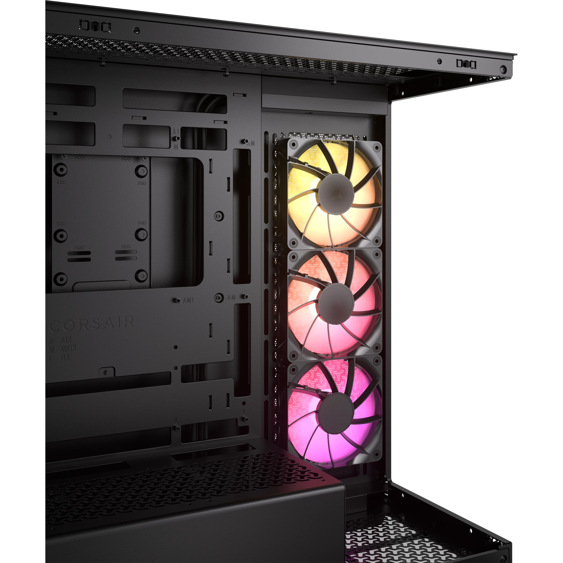 Kasë Corsair 3500X ARGB Midi Tower ATX Gaming Case - Zezë - Figura 3