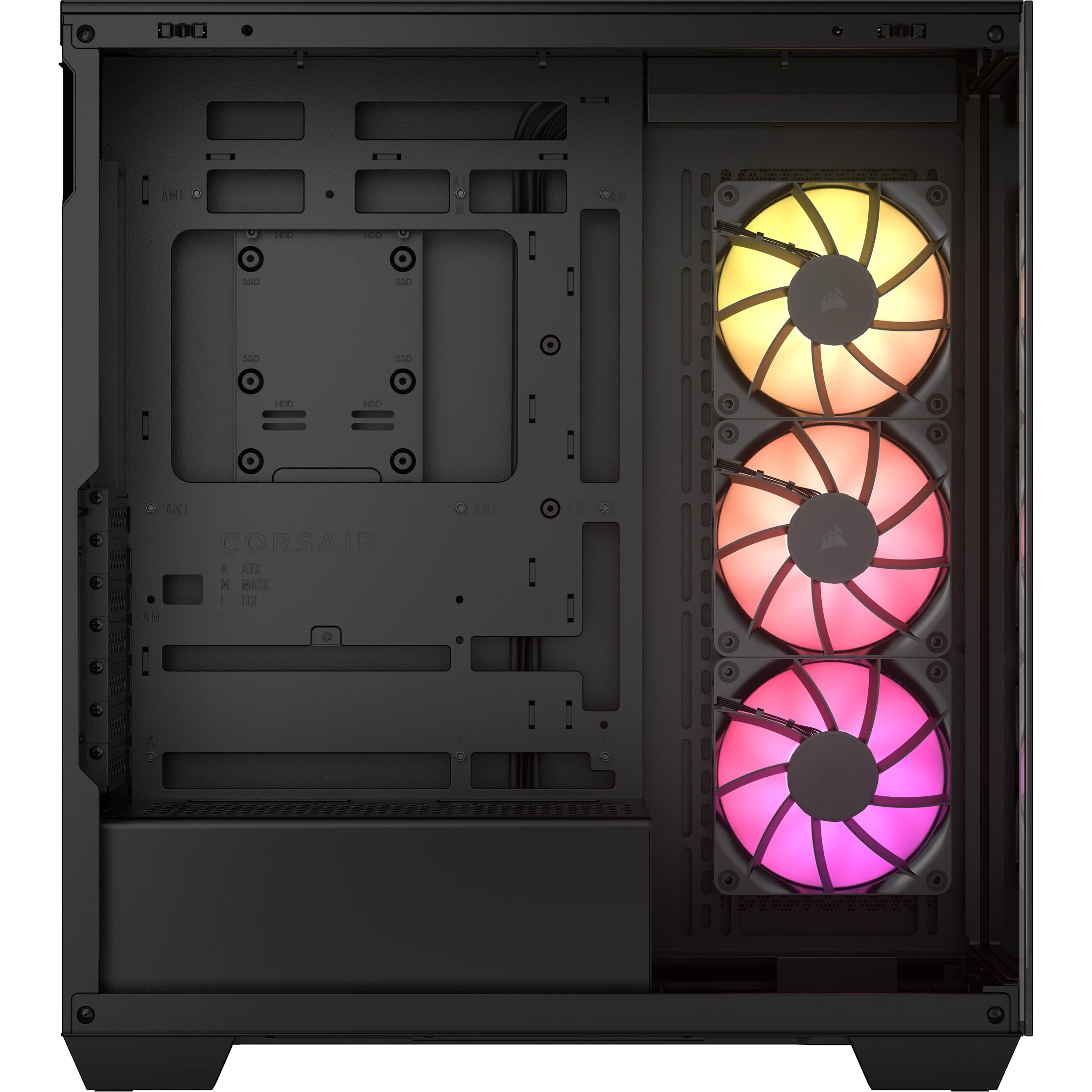 Kasë Corsair 3500X ARGB Midi Tower ATX Gaming Case - Zezë - Figura 4