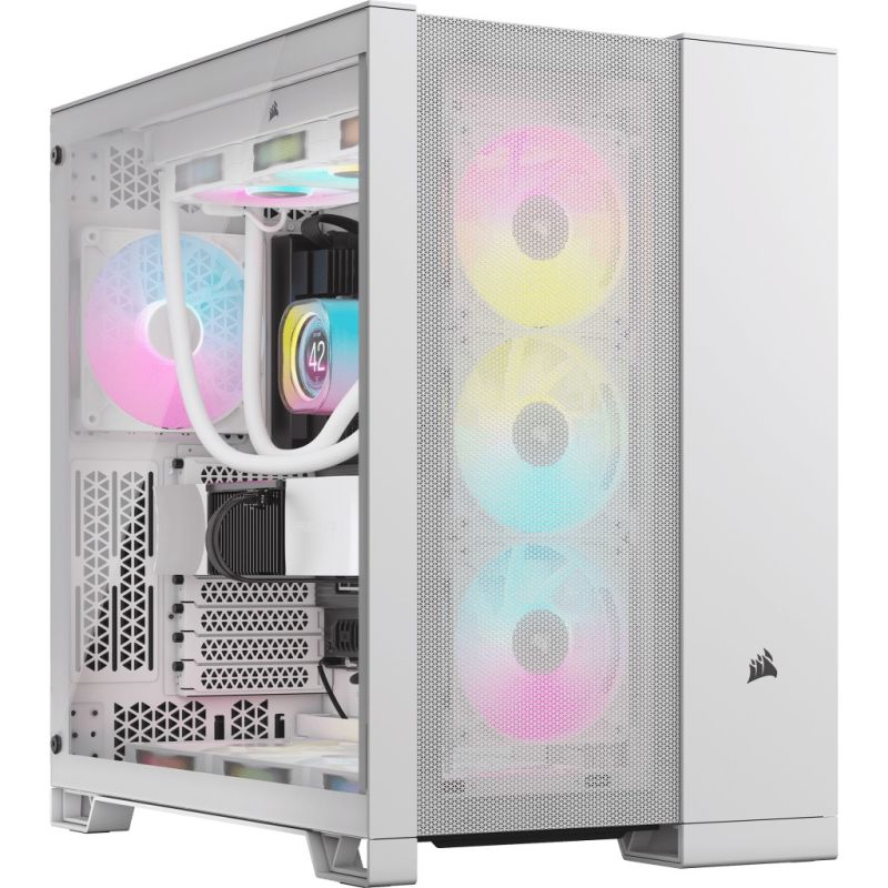 Kasë CORSAIR Midi 6500D Airflow Tempered Glass – Bardhë