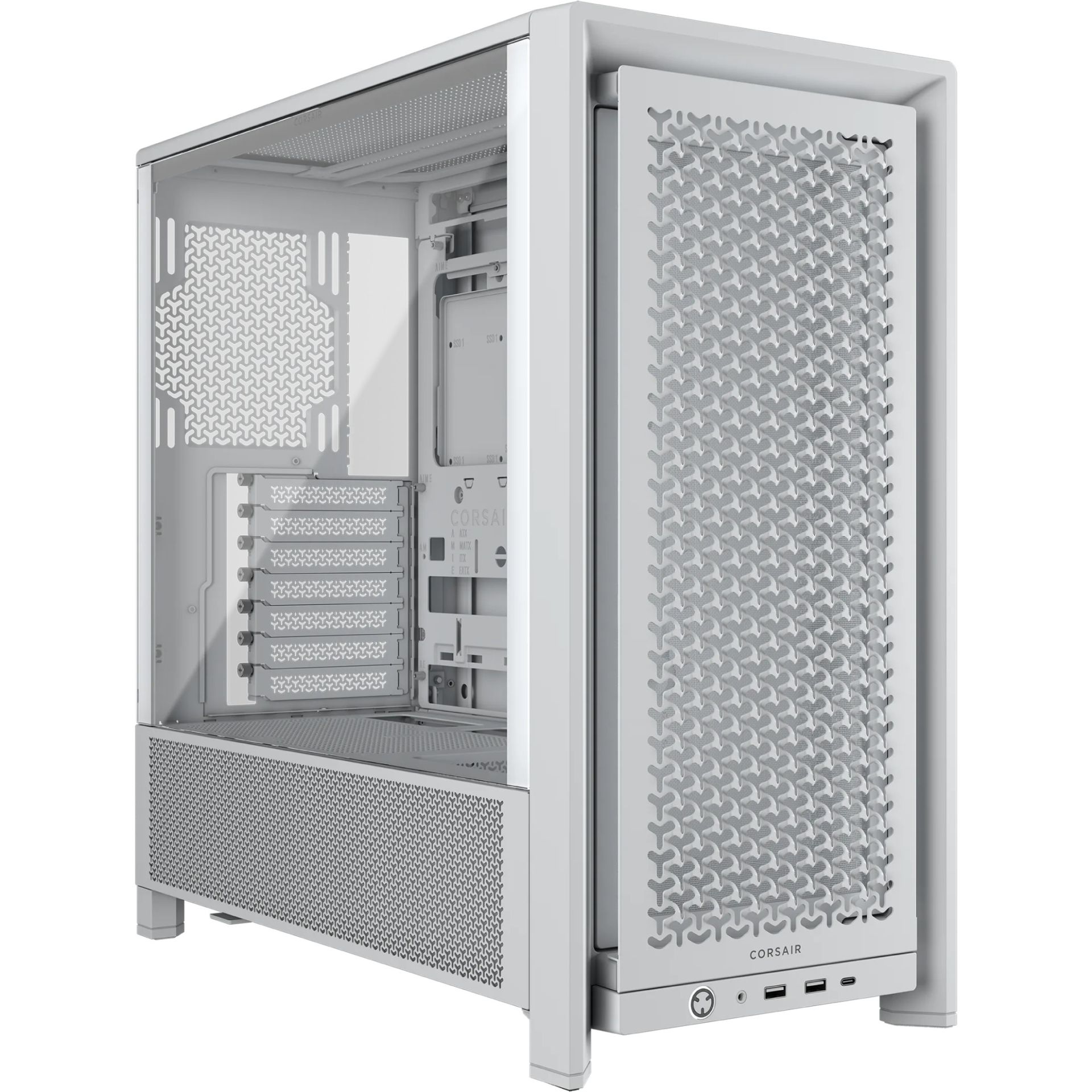 Kasë Midi CORSAIR Frame 4000D / ATX Gaming Tower - Bardhë