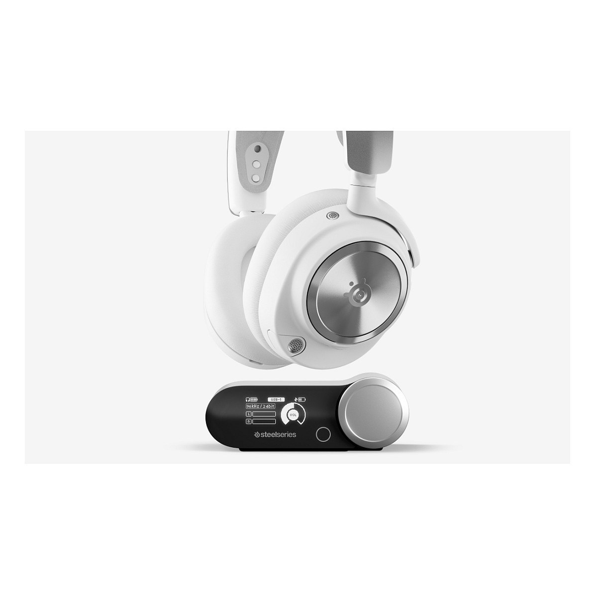 Kufje Gaming SteelSeries Arctis Nova Pro Wireless P- Bardhë/Argjendi - Figura 3