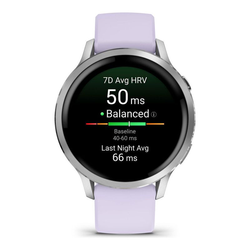 Orë e mençur Garmin Venu 4 Silicone Band / 41mm - Gri / Argjend / Vjollcë - Figura 2