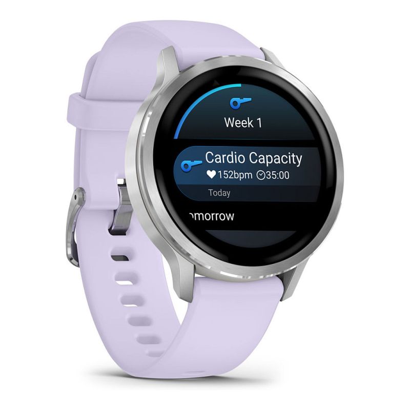 Orë e mençur Garmin Venu 4 Silicone Band / 41mm - Gri / Argjend / Vjollcë - Figura 3