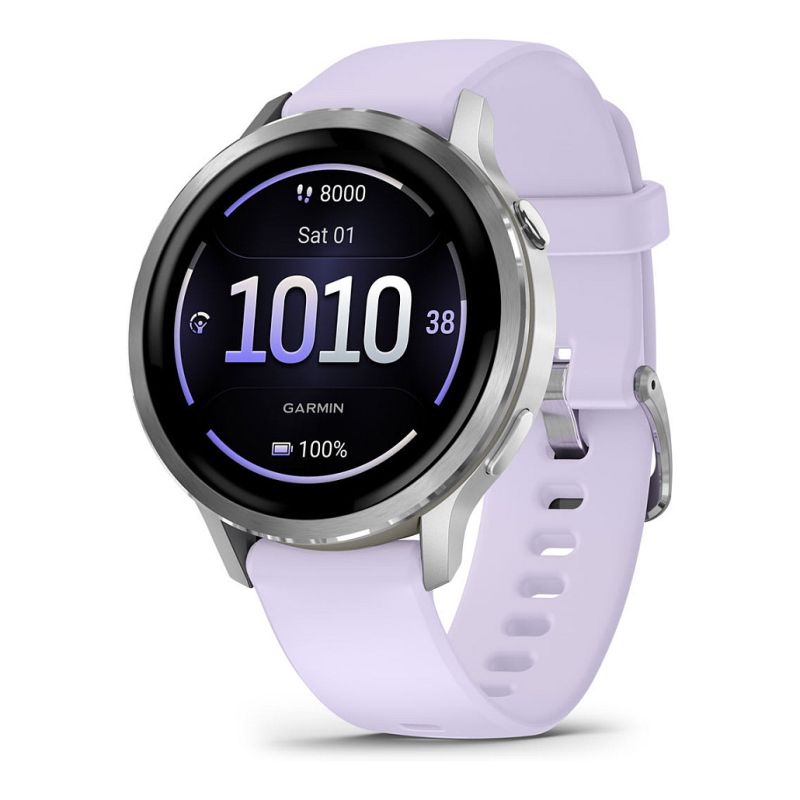 Orë e mençur Garmin Venu 4 Silicone Band / 41mm - Gri / Argjend / Vjollcë