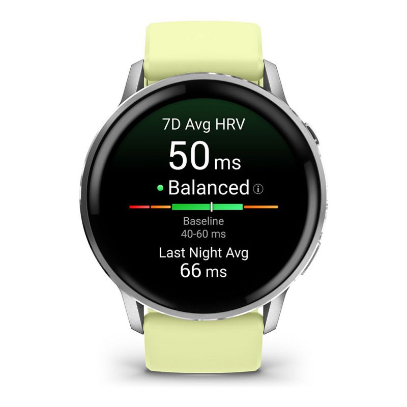 Orë e mençur Garmin Venu 4 Silikon Band / 45mm - Gri / Argjend / Verdhë - Figura 2