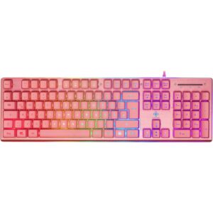 Tastierë Gaming Deltaco RGB Wired / QWERTZ – Rozë