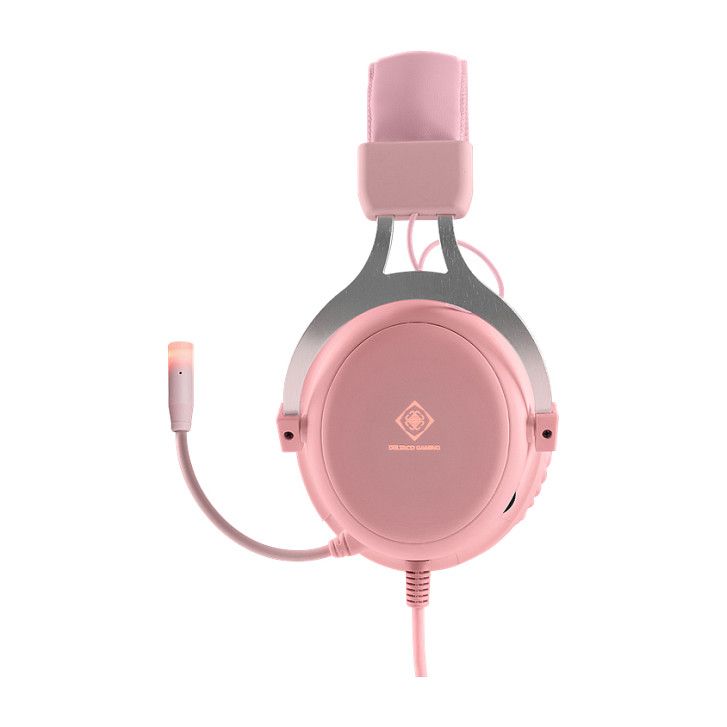 Kufje Gaming Deltaco Headset Stereo Klinke LED – Rozë - Figura 2