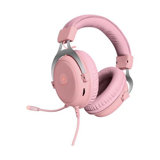 Kufje Gaming Deltaco Headset Stereo Klinke LED – Rozë - Figura 3
