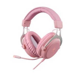 Kufje Gaming Deltaco Headset Stereo Klinke LED – Rozë