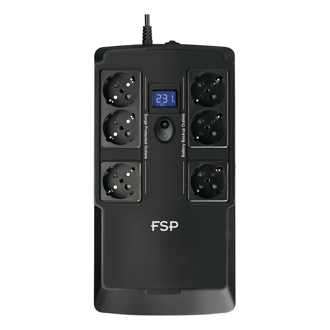 FSP NanoFit 800 UPS 800VA / 480W – Line-Interactive UPS with LCD Display, RJ45 Protection & 6x Schuko Sockets - Figura 2