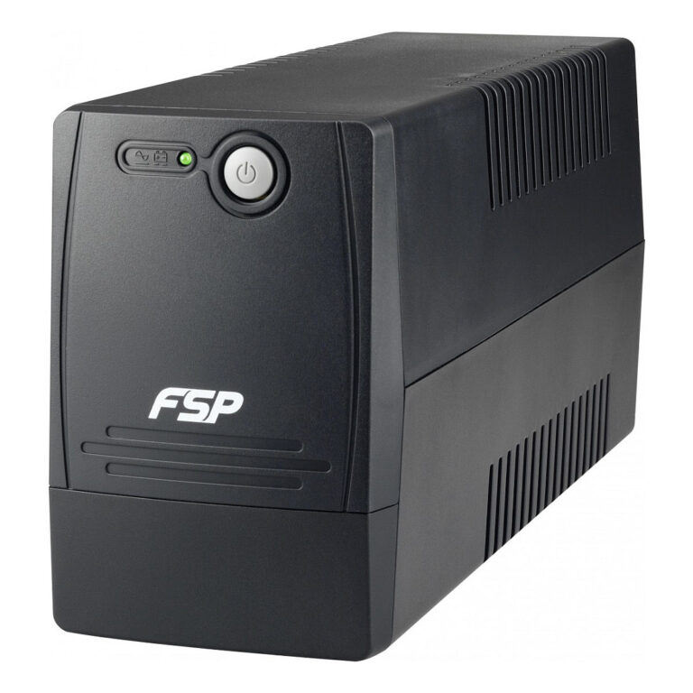 FSP FP 800 UPS 800VA / 480W – Line-Interactive UPS with AVR & 2x Schuko Sockets for PC & Network Backup