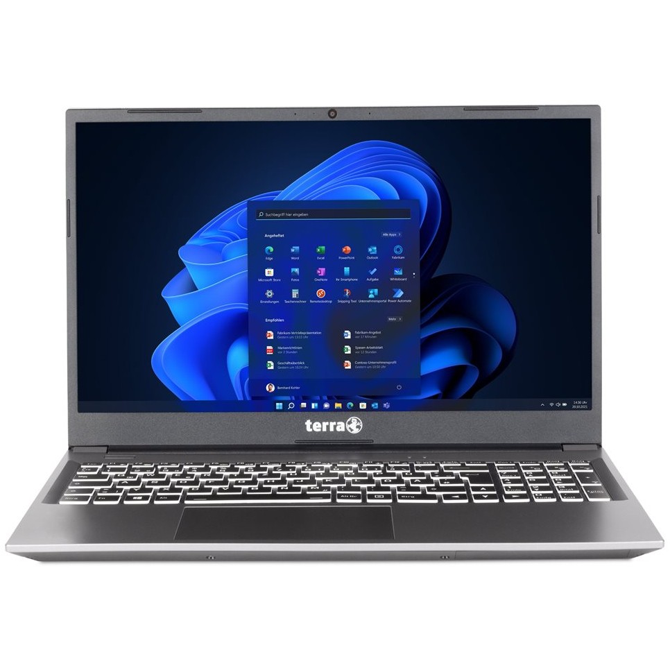 Laptop Wortmann TERRA MOBILE 1517 / i5-1235U / 16GB DDR4 / 500GB / 15.6" Full HD LED / Intel Iris Xe Graphics / DE - Gri