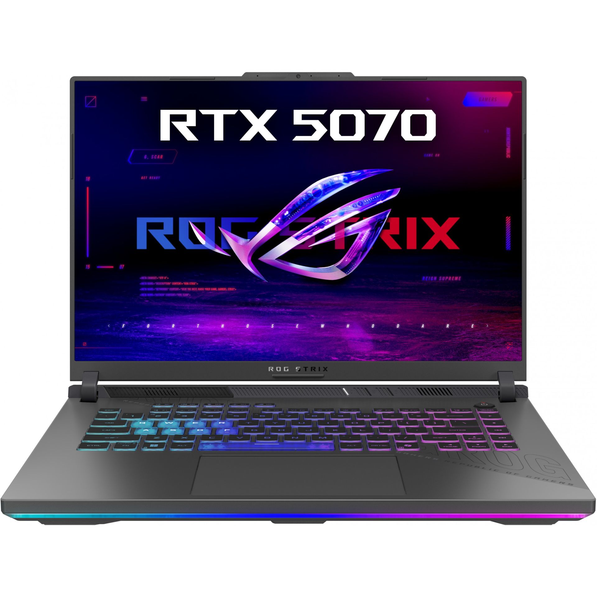 Laptop Gaming ASUS ROG Strix G16 G614FP-S5008W / Ryzen 9-9955HX / 32GB DDR5 / 1TB / 16" WQXGA IPS 240Hz / RTX 5070 8GB - Gri e mbyllur - Figura 2