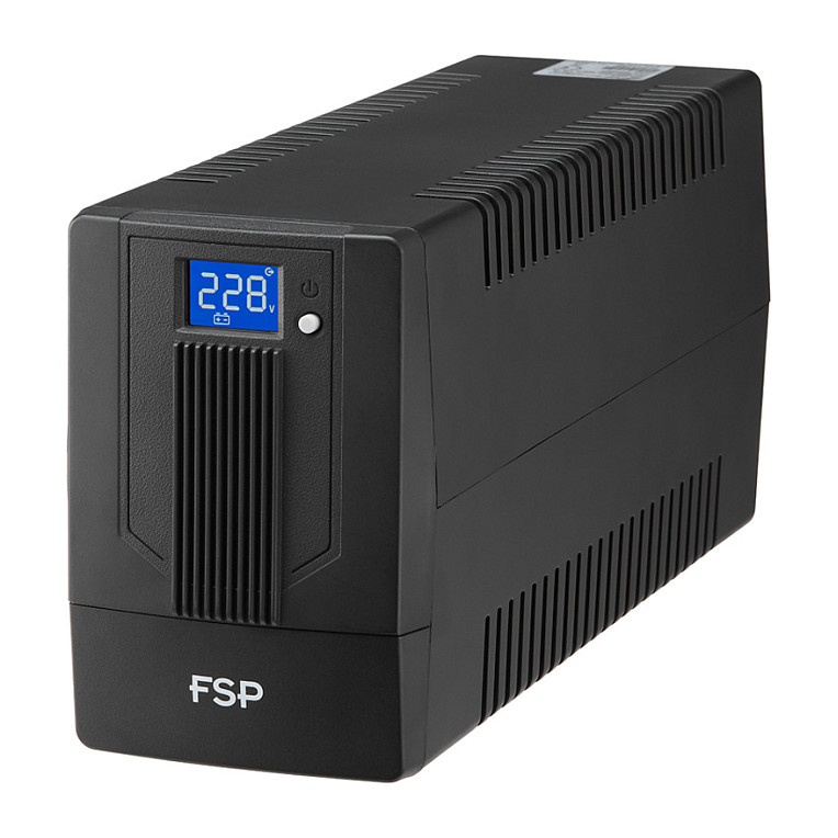 FSP iFP800 UPS 800VA / 480W – Line-Interactive AVR UPS with LCD Display & 2x Schuko 230V Backup Power
