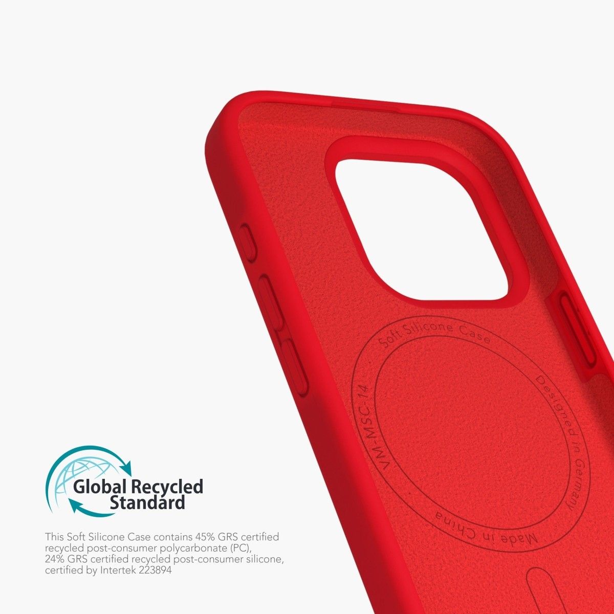 Aksesorë për telefon Mbrojtëse Silikoni Vonmählen Soft për iPhone 16 Pro Max - Kuqe - Figura 3