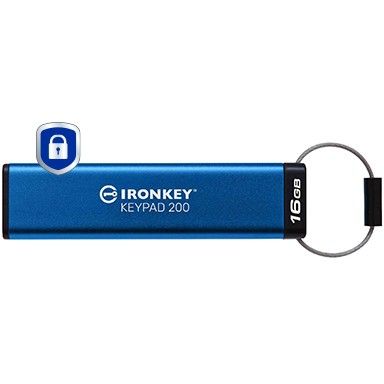 USB Flash Drive / Kingston / IronKey Keypad 200 / 16GB / Blu - Figura 2