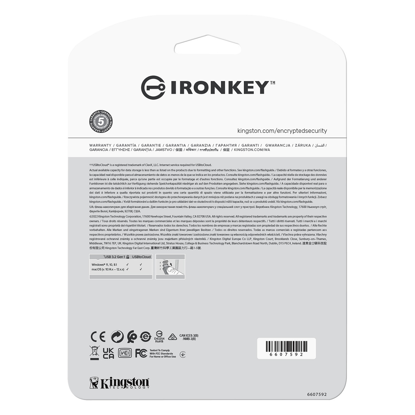 USB Flash Drive Kingston IronKey / 256GB / Encryption - Figura 4