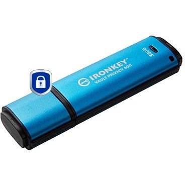 USB Flash Drive Kingston IronKey Vault Privacy 50C / 32GB - Blu - Figura 2