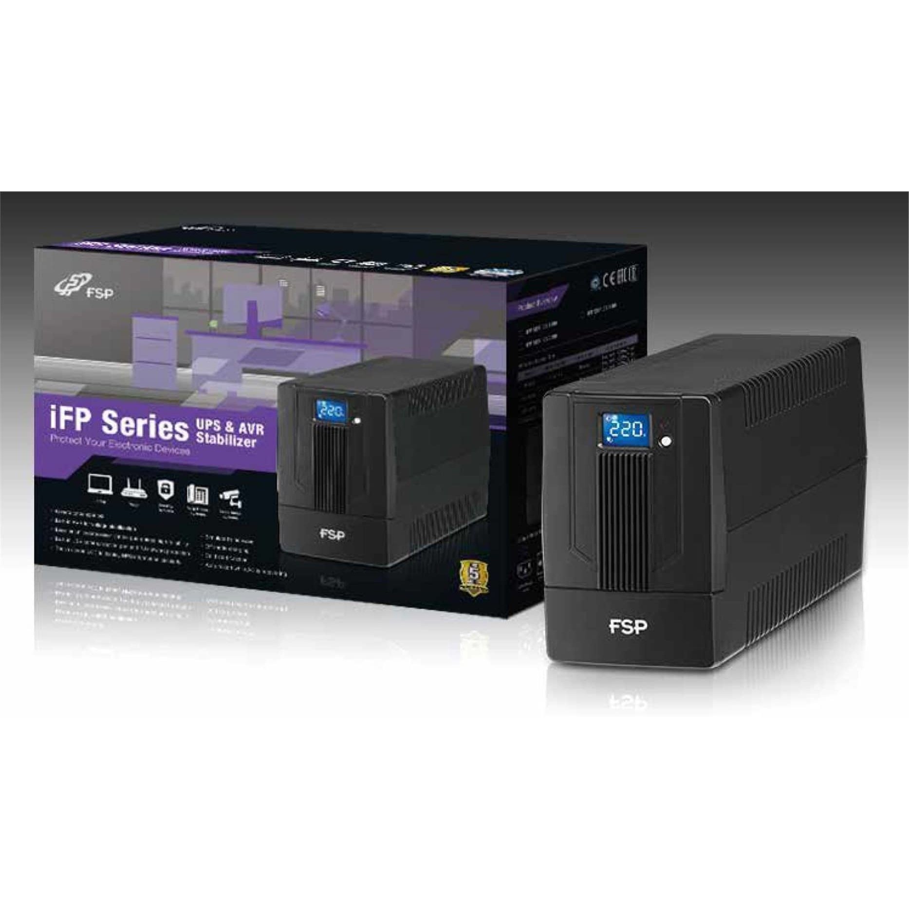 FSP iFP1500 UPS 1500VA/900W Line-Interactive Tower LCD – Backup Power Supply for PC & Network - Figura 4
