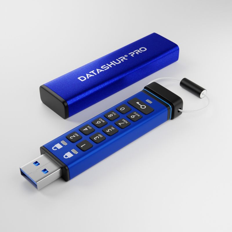 USB Flash Drive / iStorage / 128GB / datAshur Pro / Blu-Zezë