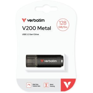 USB Flash Drive / Verbatim V200 Metal / 128 GB / USB 3.2 / r/w 80/200 MB/s / 30212