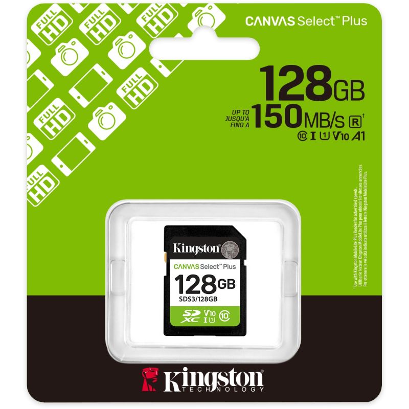Kartë Memorie SD Kingston 128GB SDXC Canvas Select Plus Gen3 150MB/s Class 10 UHS-I U1 V10 - Figura 3