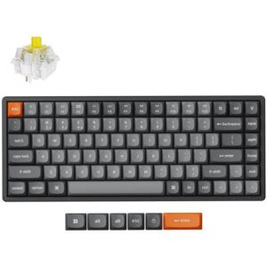 Tastierë Gaming Keychron K2 Max RGB Wired & Wireless / Keychron Super Banana / German Language – Zezë / Gri