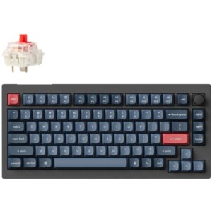 Tastierë Gaming Keychron V1 Max RGB Wireless / Gateron Jupiter Red / German Layout – Zezë / Blu