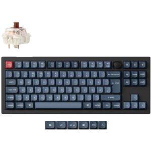 Tastierë Gaming Keychron V3 Max RGB Wireless / Gateron Jupiter Brown / German Layout – Zezë / Blu