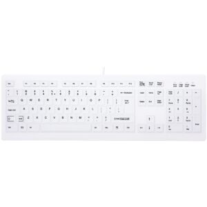 Tastierë me kabllo Cherry AK-C8100F-U1-W/US – Bardhë