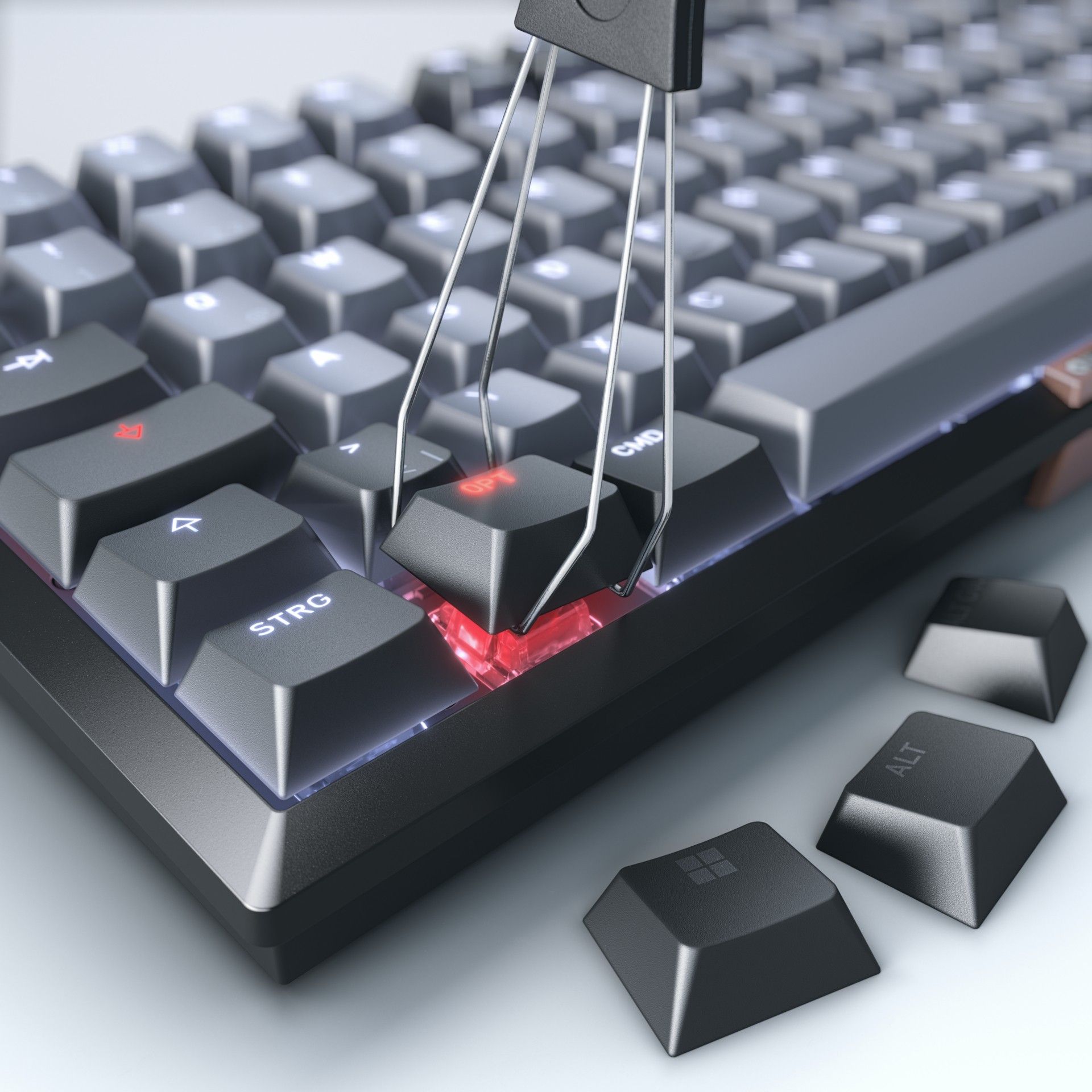 Tastierë pa kabllo Cherry MX 2A Silent Red / QWERTZ – Zezë - Figura 5