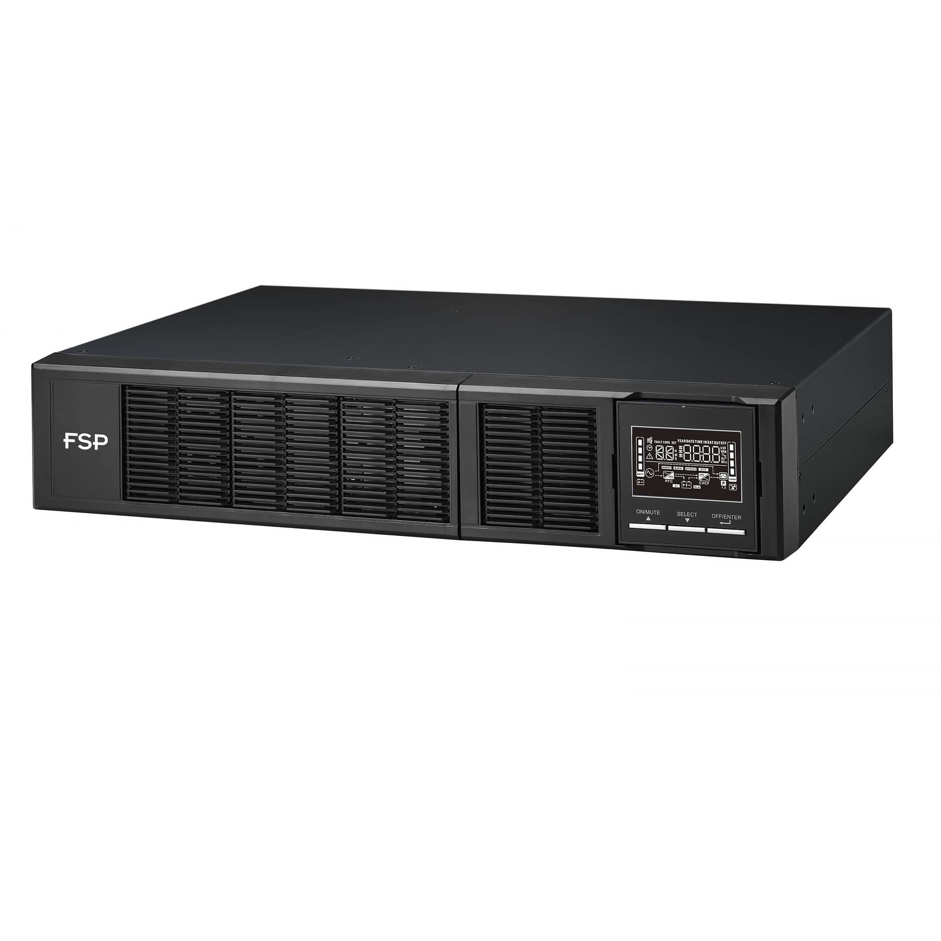 FSP Clippers RT 3K Online UPS – 3000VA / 3000W Rack/Tower 2U Double Conversion UPS with USB, RS-232 & EPO