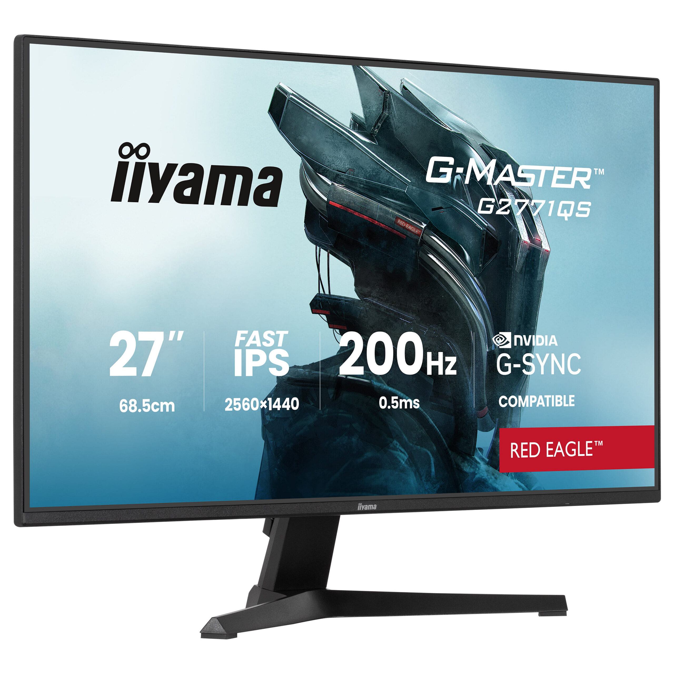 Monitor Gaming IIYAMA G2771QS-B1 / 27"/ Wide Quad HD Fast IPS / 200 Hz / 0.5 ms / HDMI+DP+HDCP - Zezë - Figura 4