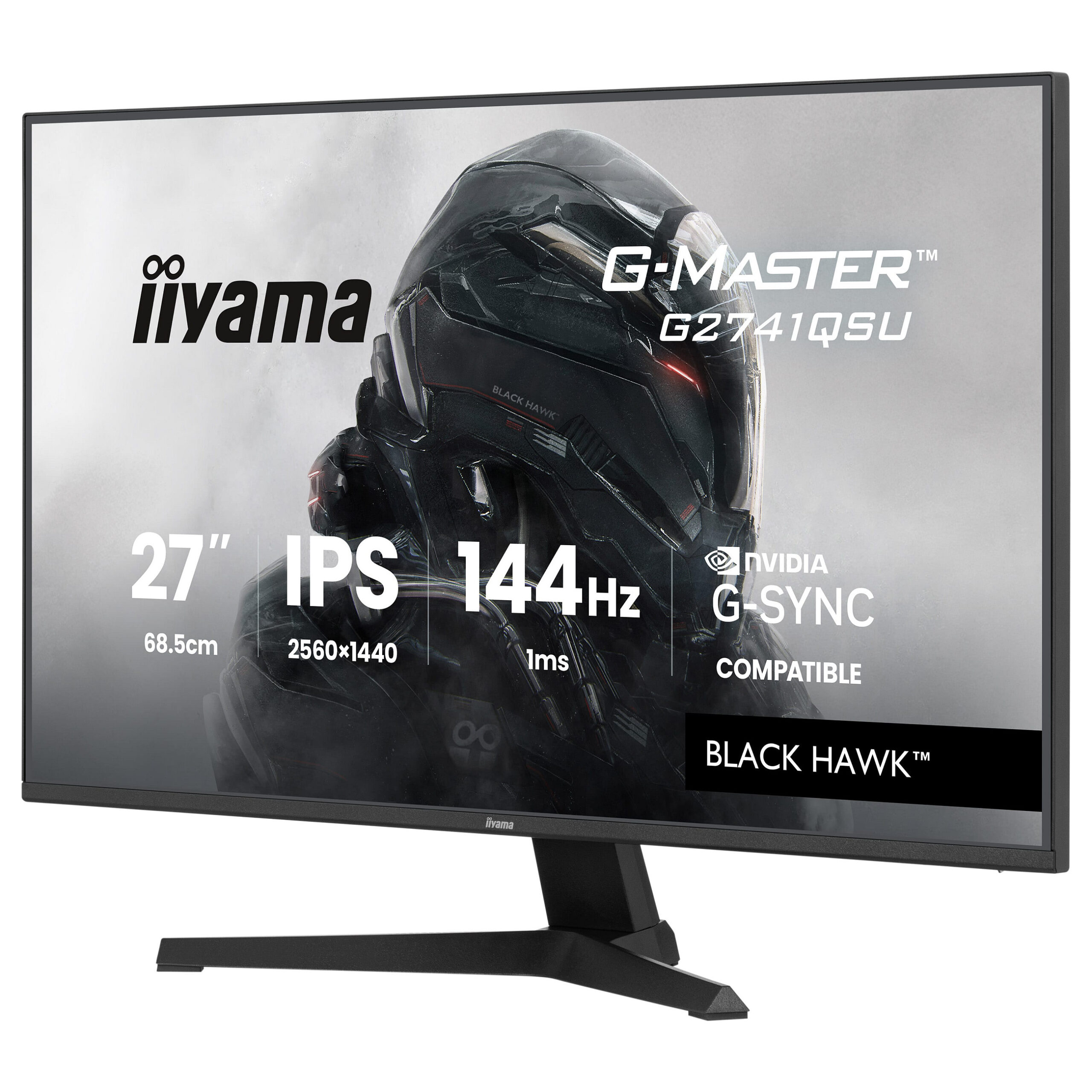Monitor Gaming iiyama G-Master G2741QSU-B1 / 27"/ 4K Ultra HD IPS / QLED / 144 Hz / 1 ms / HDMI+USB+DP+HDCP - Zezë - Figura 2