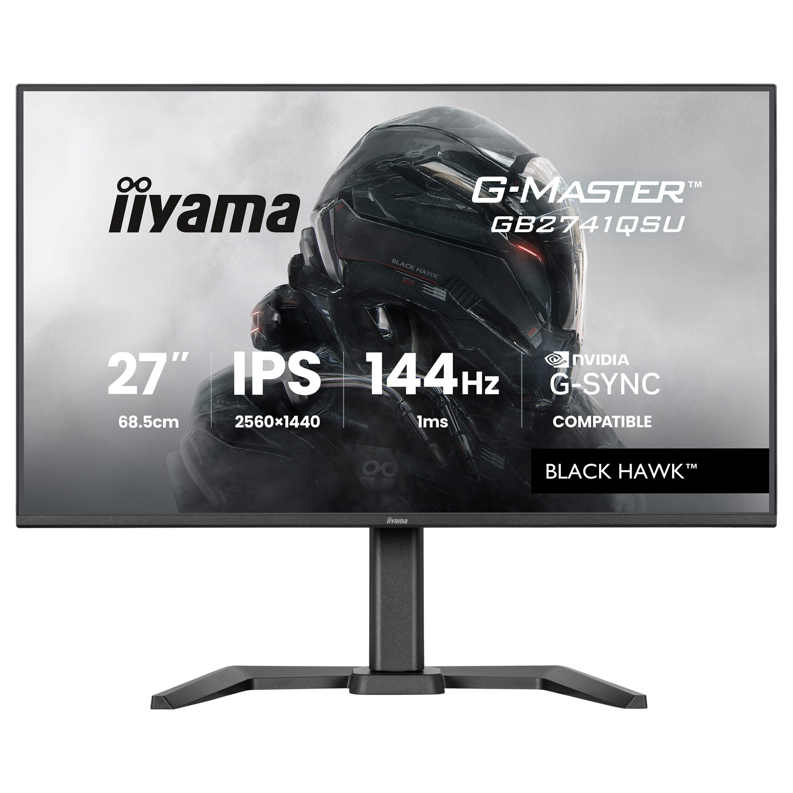 Monitor Gaming iiyama GB2741QSU-B1 / 27"/ 4K Ultra HD IPS / LED / 144 Hz / 1 ms / HDMI+USB+DP+HDCP - Zezë