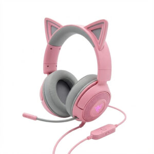 Kufje Gaming Razer Kraken Kitty V3 X Quartz / 3.5 mm - Rozë/Gri