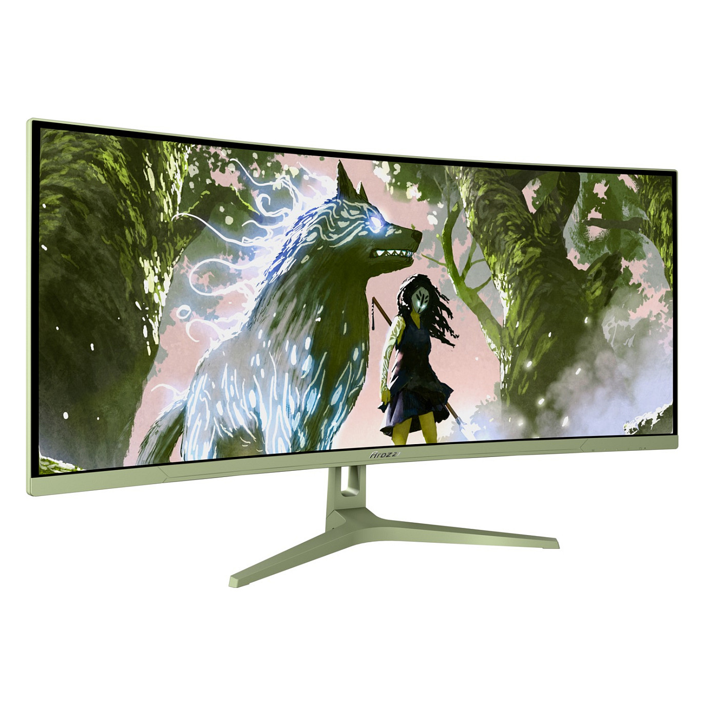 Monitor Gaming Arozzi TFT Nova / 34" / 4K Ultra HD VA / LED / 165 Hz / 1 ms / HDMI+DP / Curved - Gjelbër - Figura 2