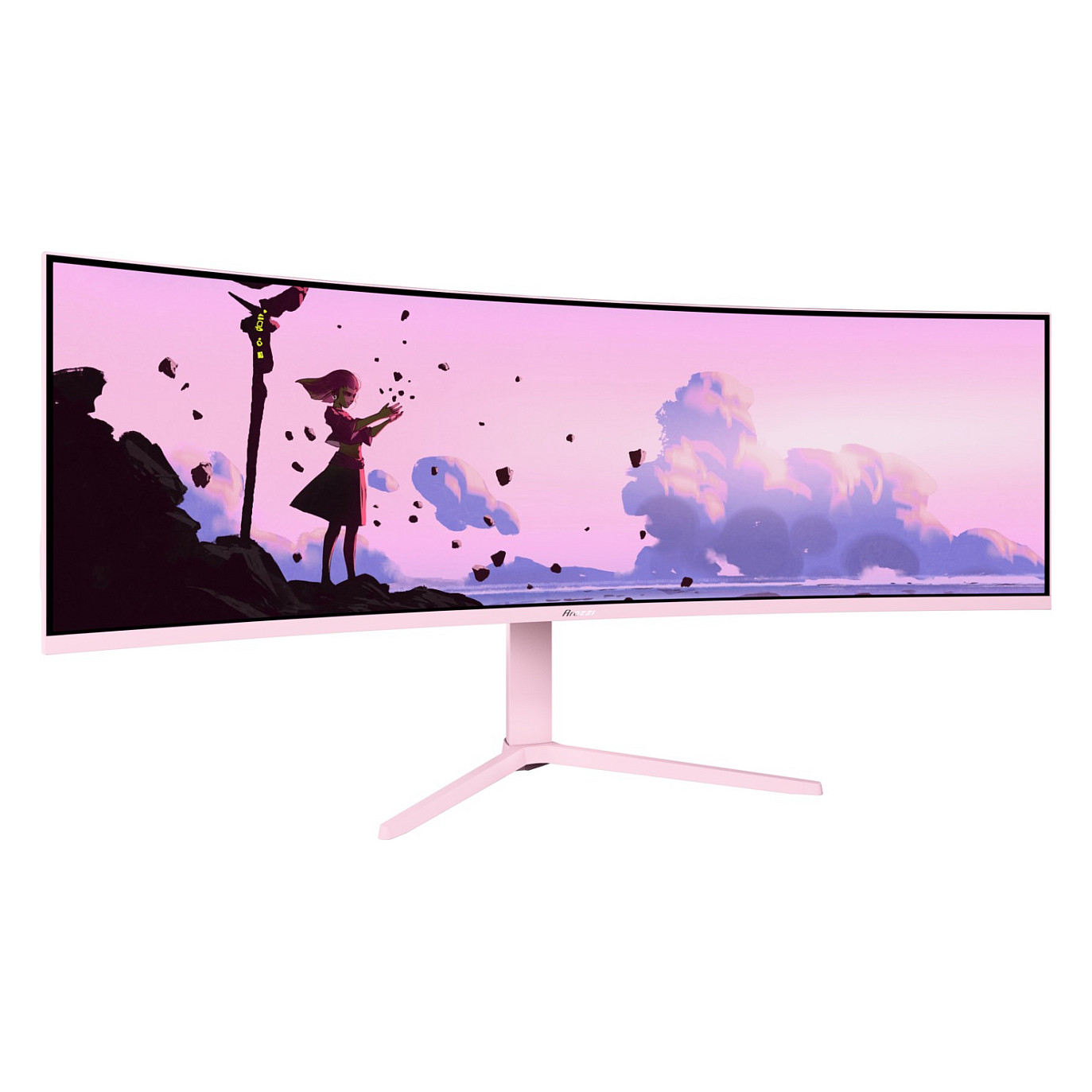 Monitor Gaming Arozzi TFT Nova / 49"/ Dual QHD VA / LED / Curved / 165Hz / 4ms / USB+HDMI+DP - Rozë - Figura 2