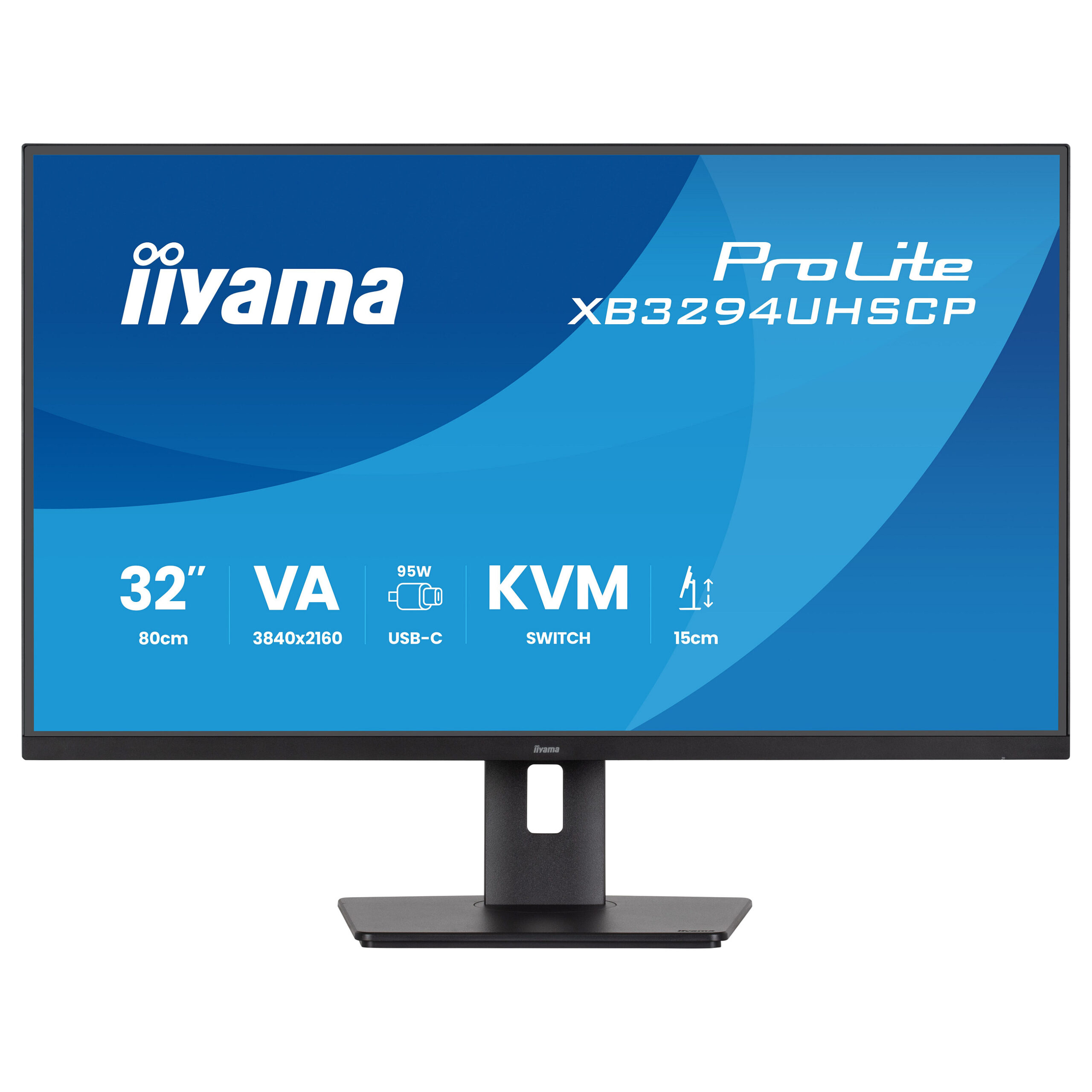 Monitor IIYAMA XB3294UHSCP-B1 / 31.5" / 4K Ultra HD VA / 75 Hz / 2 ms / HDMI+USB+DP+HDCP - Zezë