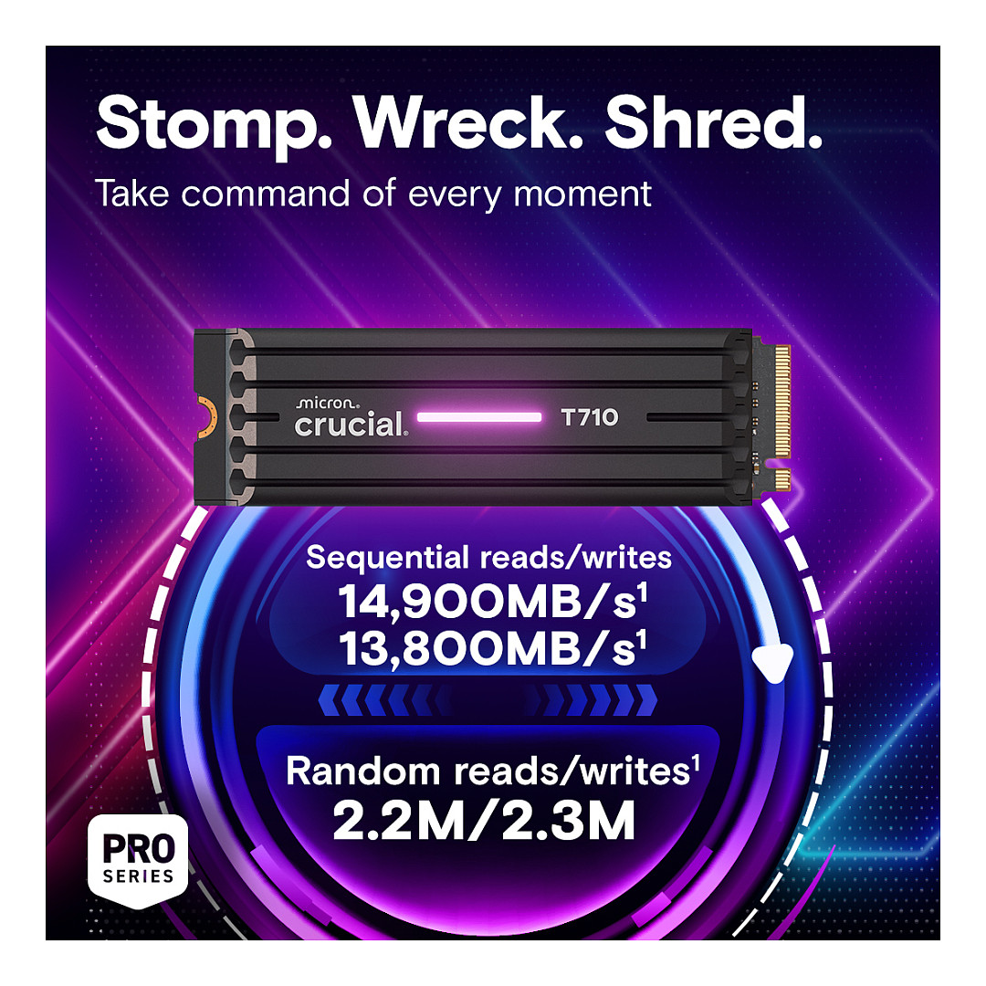 SSD e brendshme Crucial T710 1TB - Zezë - Figura 2