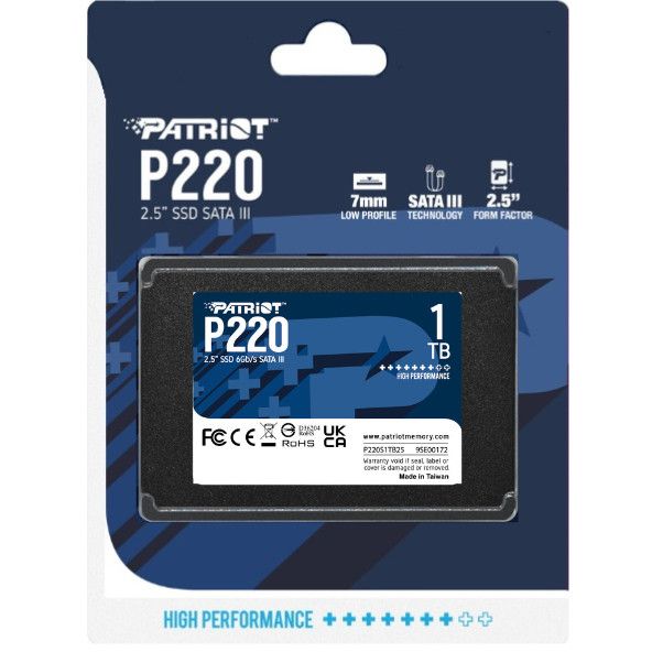 SSD e Brendshme 2.5″ / 1TB / Patriot P220 SATA III 6Gb/s - Figura 3