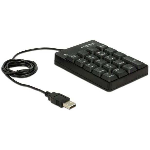 NumPad me kabllo / DELOCK / USB / 19 Taste - Zezë - Figura 3