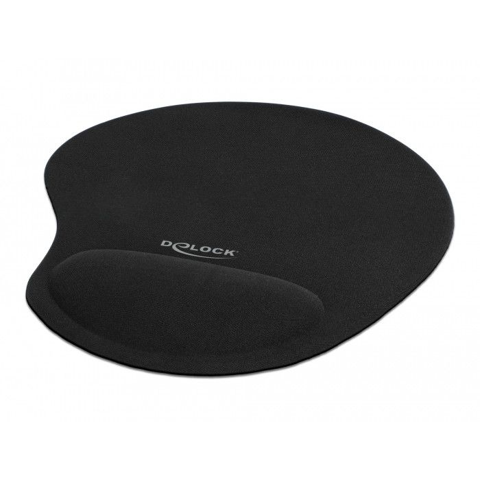 Mauspad DELOCK Ergonomic me Gel Palmrest 230 x 202 x 24 mm- Zezë