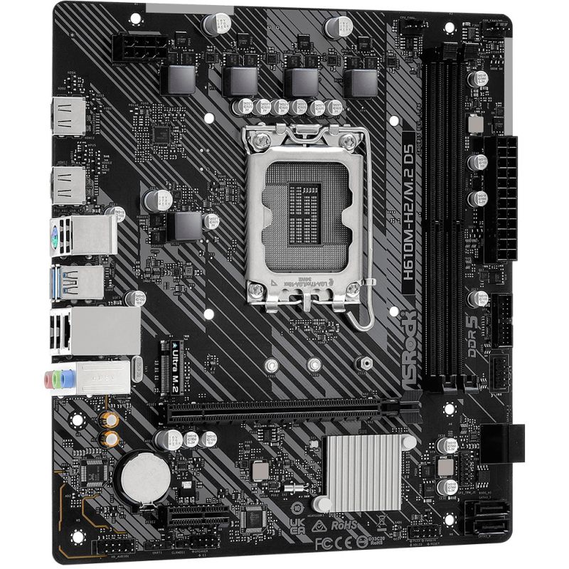 Pllakë Amë ASRock / H610M-H2/M.2 D5 / 1700 / mATX / HDMI / DDR5 - Figura 2