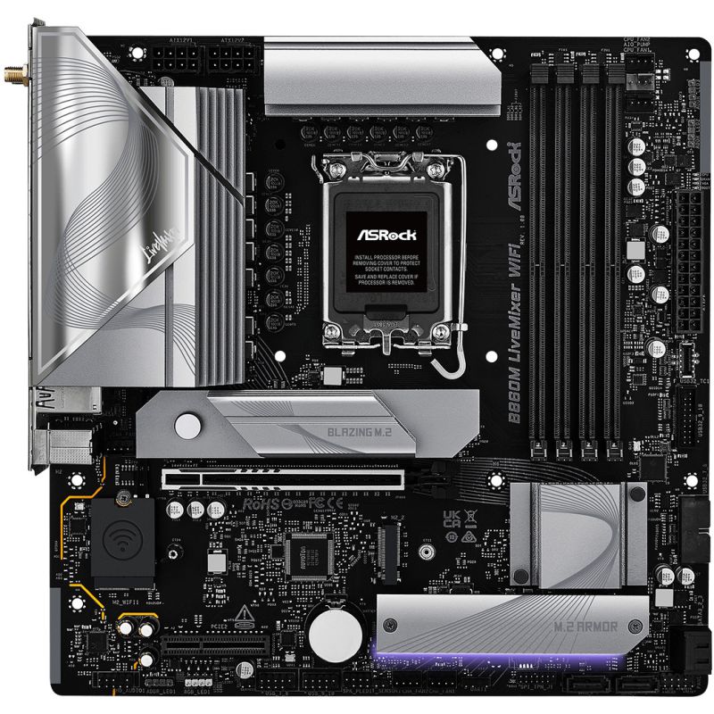 Pllakë Amë ASRock / B860M LiveMixer WiFi / 1851 / mATX / HDMI / DDR5 - Figura 5