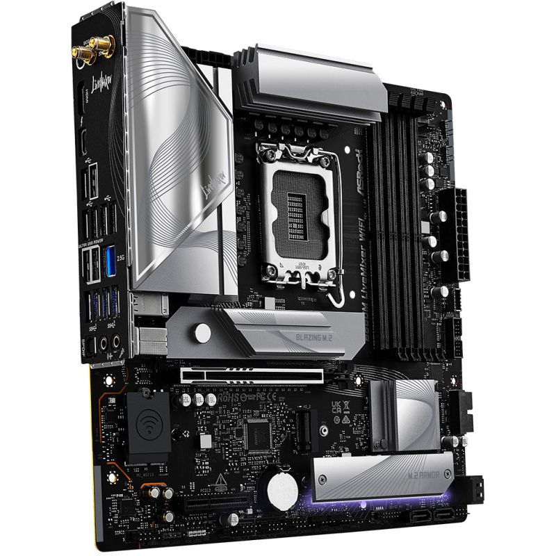 Pllakë Amë ASRock / B860M LiveMixer WiFi / 1851 / mATX / HDMI / DDR5 - Figura 3