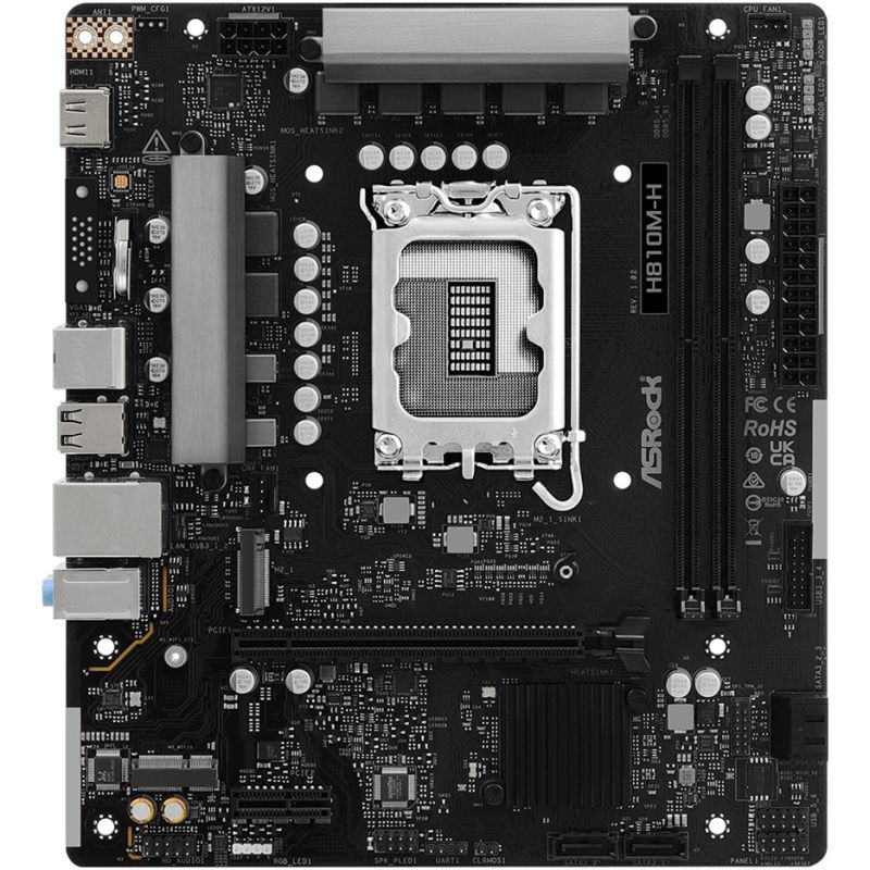 Pllakë Amë ASRock H810M-H / Socket 1851 / DDR5 / HDMI - Figura 4