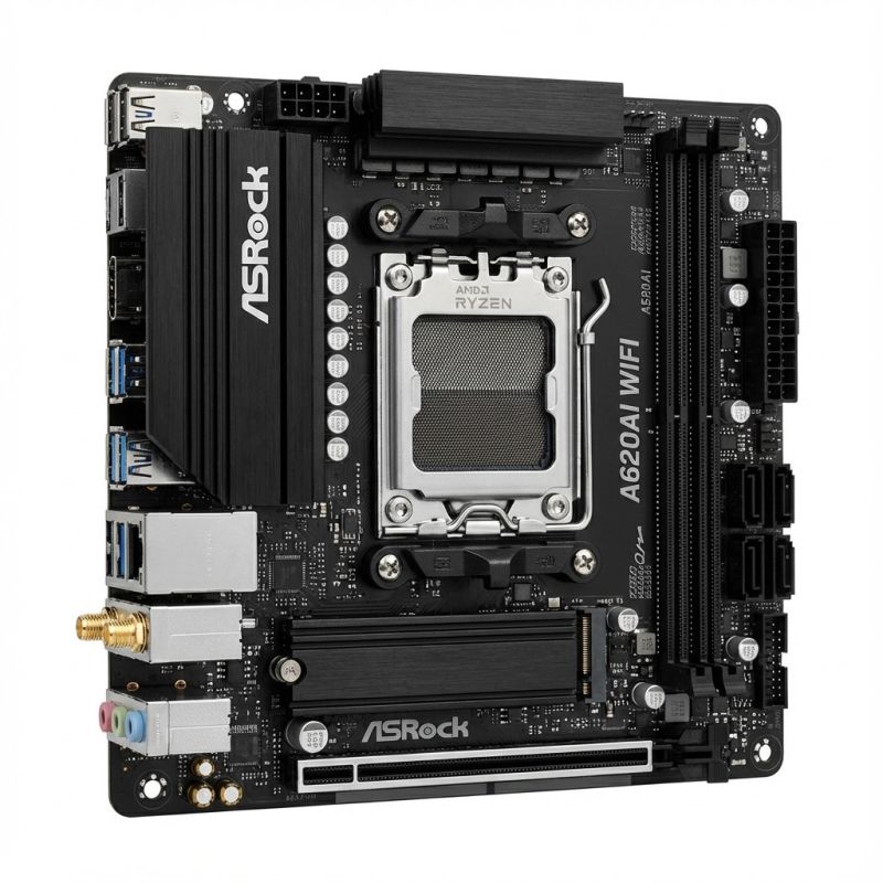 Pllakë Amë AMD AM5 ASRock A620AI WiFi / mITX / DDR5 / HDMI